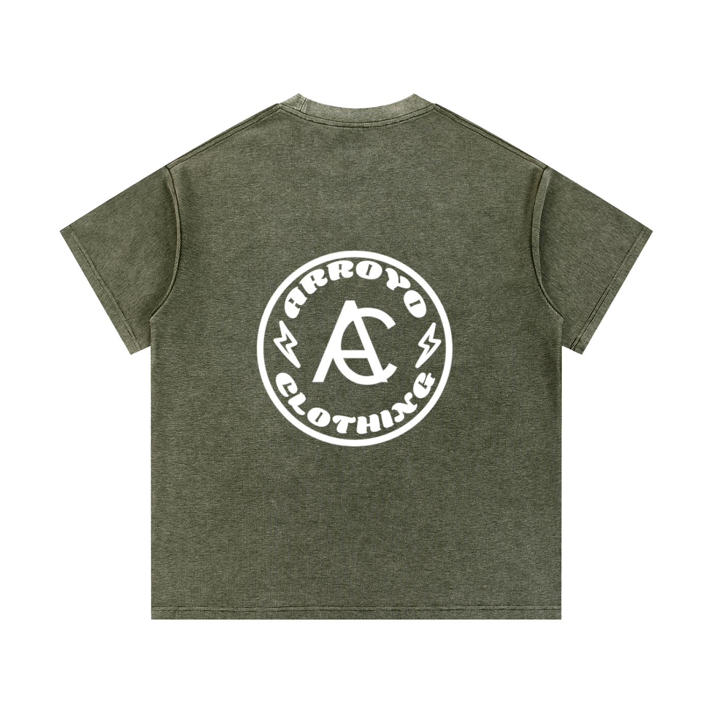 AC CIRCLE DESIGN WAFFLE KNIT SHIRT