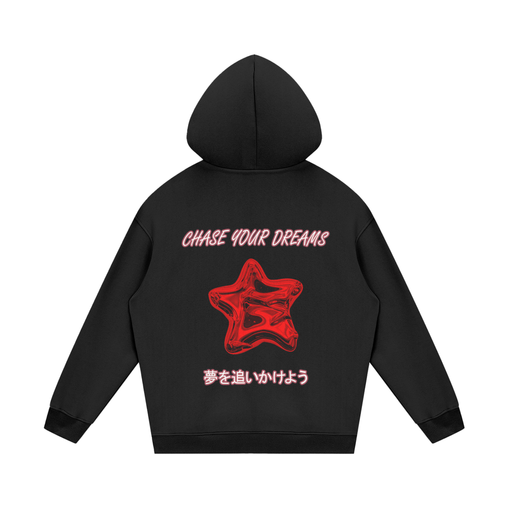 CHASE YOUR DREAMS HOODIE RED DESIGN