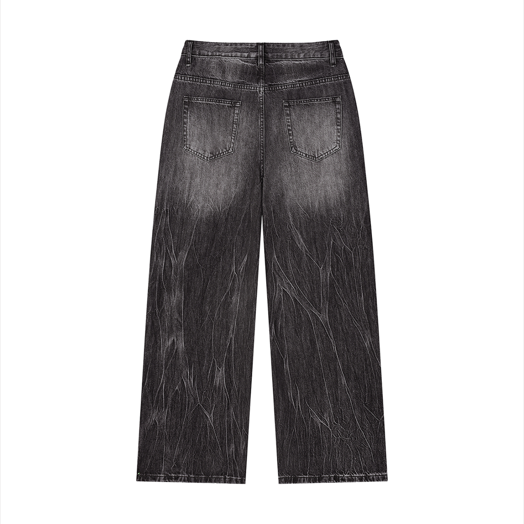 VINTAGE WASH WIDE LEG JEANS