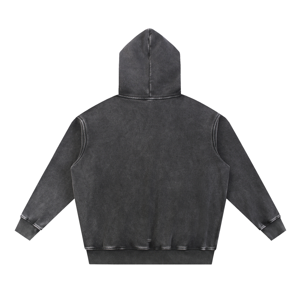 OVERSIZED SNOW WASH TREAT THE WORLD WITH RESPECT HOODIE