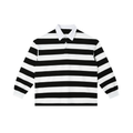 BLANK STRIPED LONGSLEEVE POLO