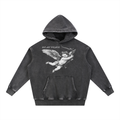 OVERSIZED SNOW WASH BE AT PEACE HOODIE