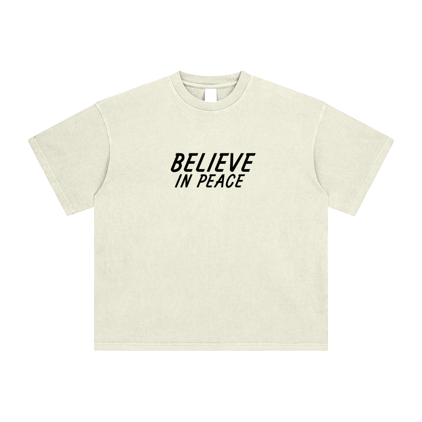 ENZYME WASHED BELIEVE IN PEACE TEE
