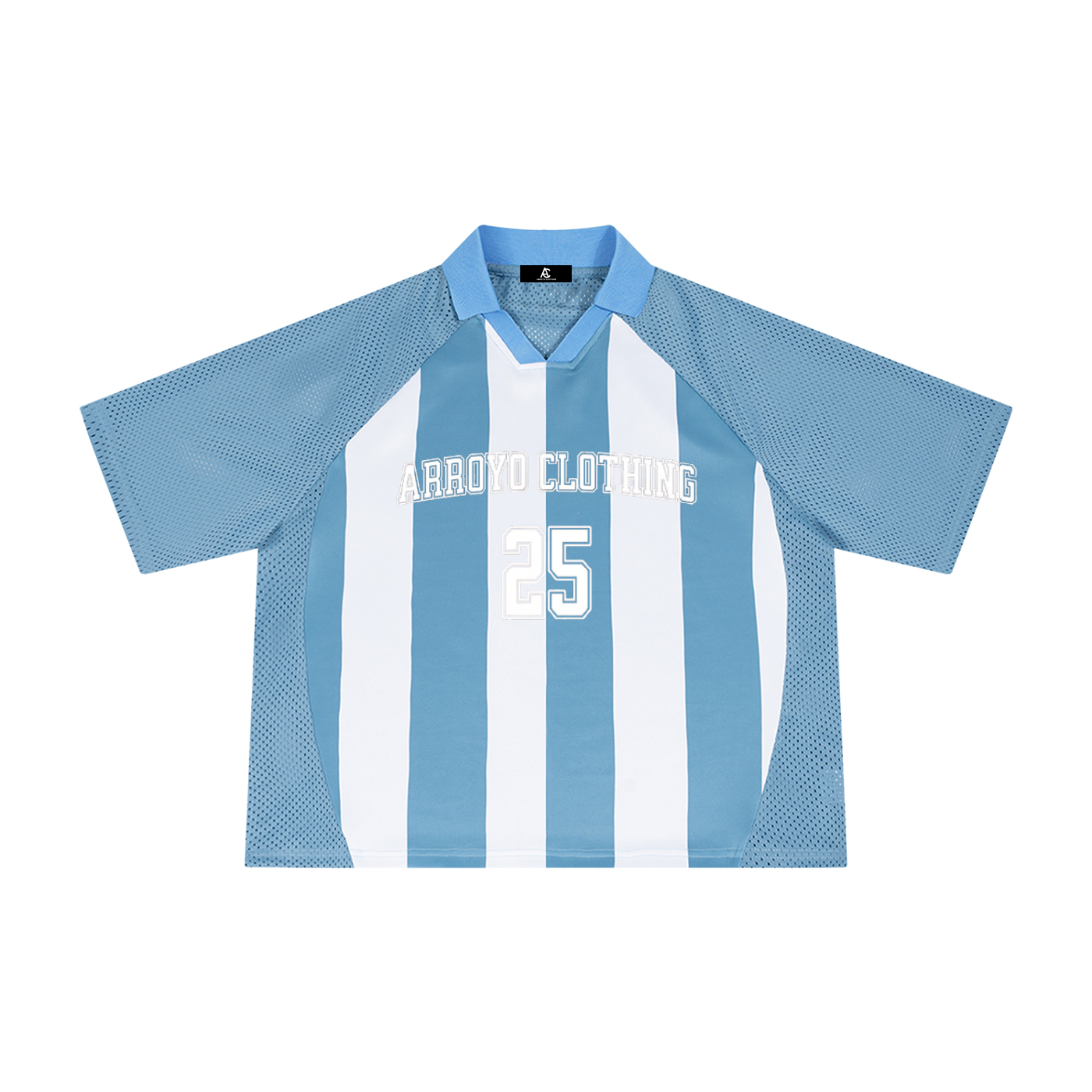 ARROYOCLOTHING EST 25 STRIPED MESH BOXY JERSEY