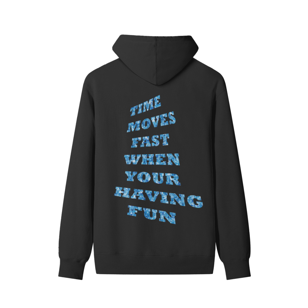 TIME MOVES FAST ICY TEXT HOODIE