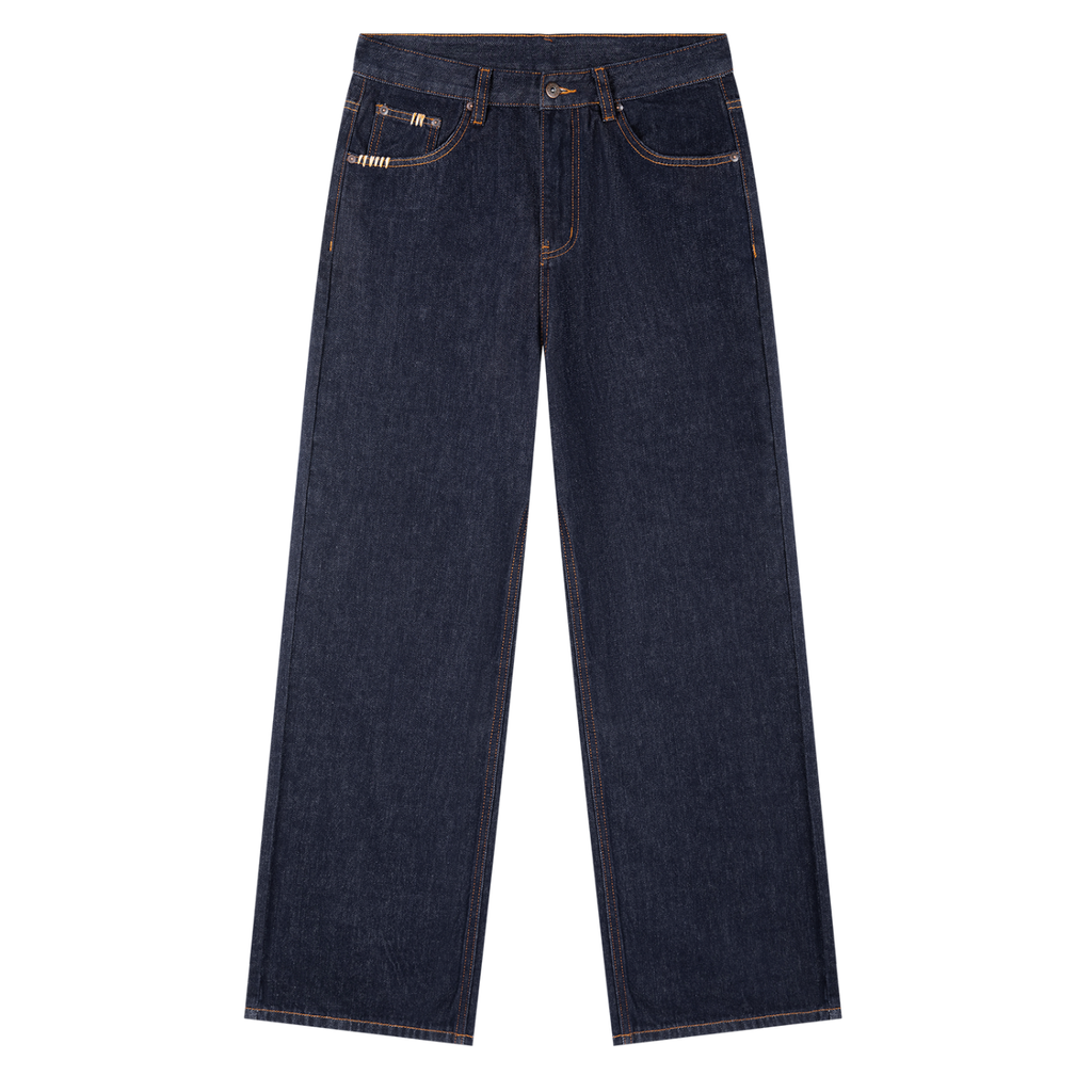 HEAVYWEIGHT NAVY BLUE DENIM SIZE UP FOR BAGGIER FIT