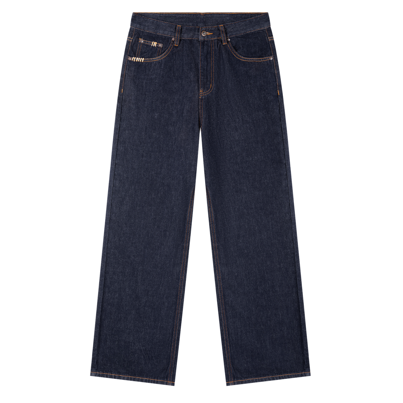 HEAVYWEIGHT NAVY BLUE DENIM SIZE UP FOR BAGGIER FIT