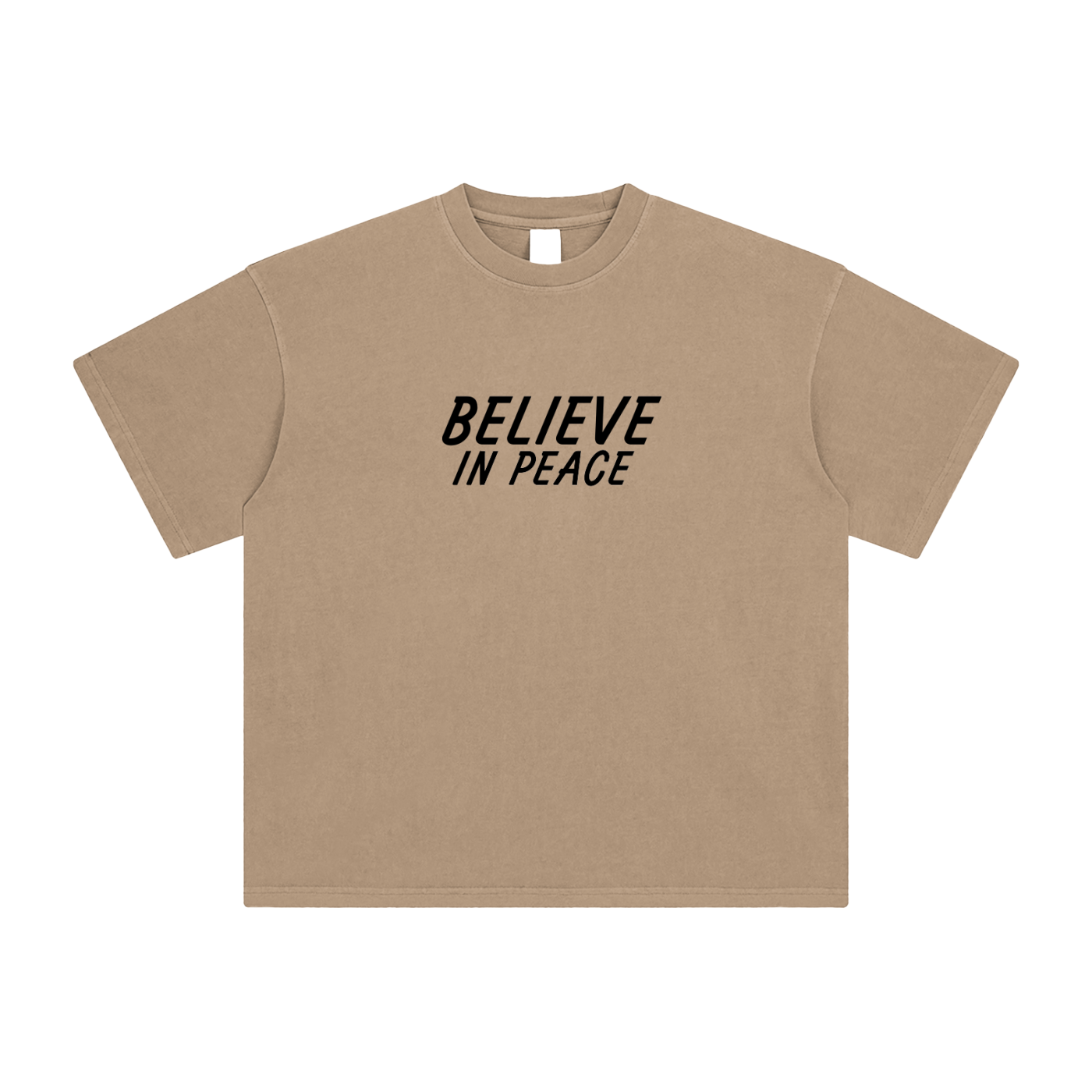 ENZYME WASHED BELIEVE IN PEACE TEE