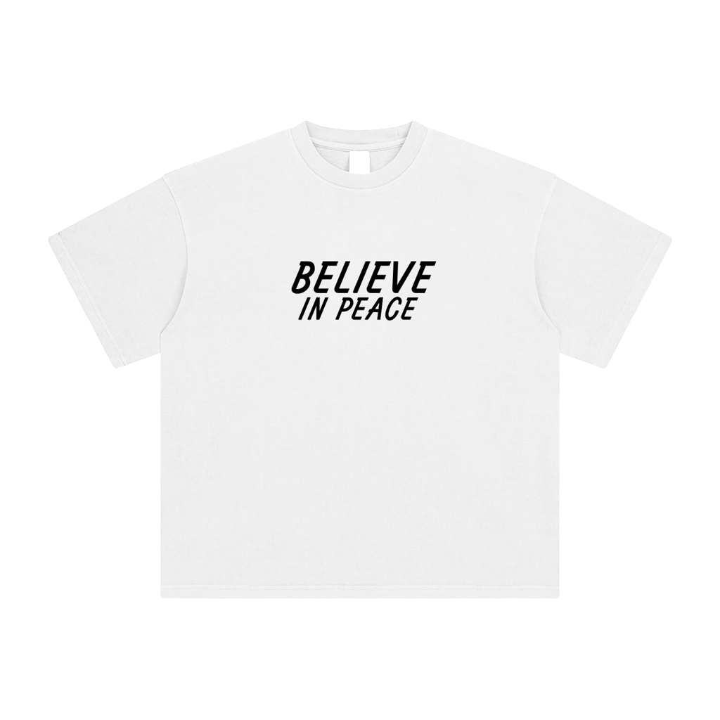 ENZYME WASHED BELIEVE IN PEACE TEE