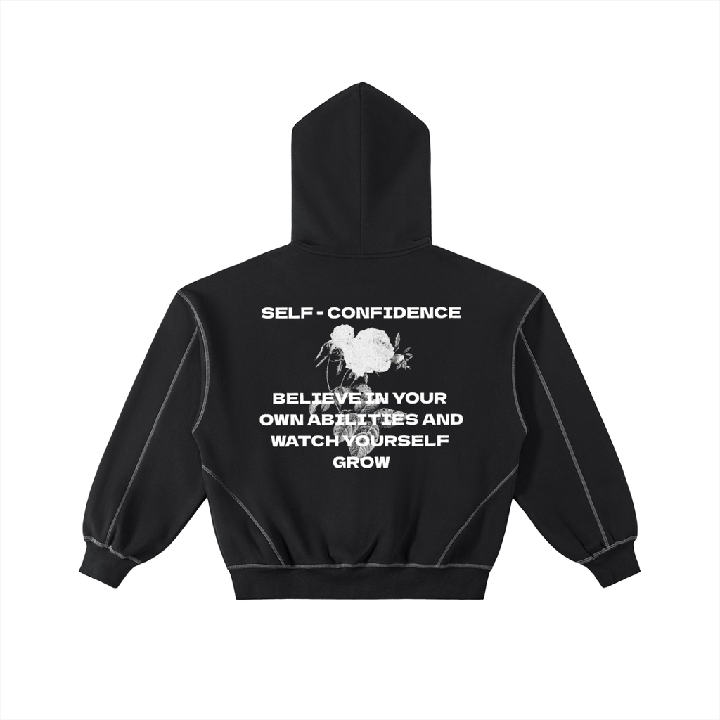 CONTRAST STITCHED CONFIDENCE BOXY ZIP UP. SIZE UP FOR A MORE TTS FIT