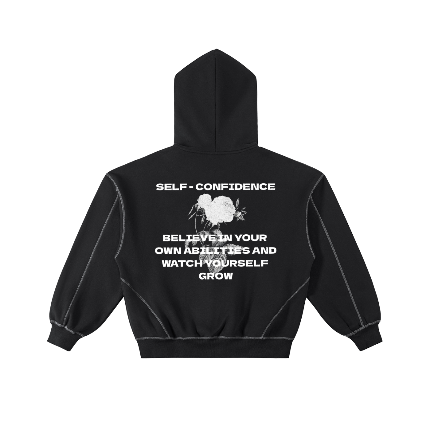 CONTRAST STITCHED CONFIDENCE BOXY ZIP UP. SIZE UP FOR A MORE TTS FIT