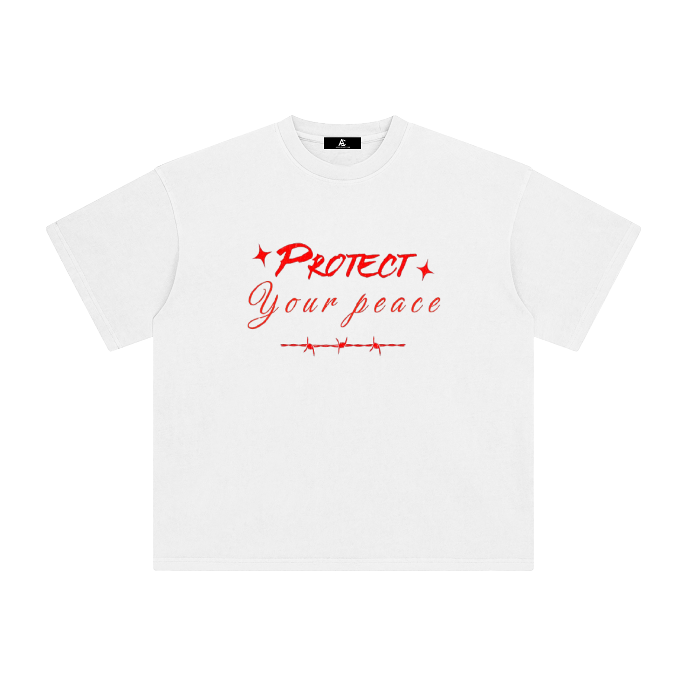PROTECT YOUR PEACE WASHED OVERSIZED TEE