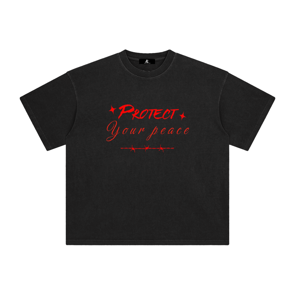 PROTECT YOUR PEACE WASHED OVERSIZED TEE