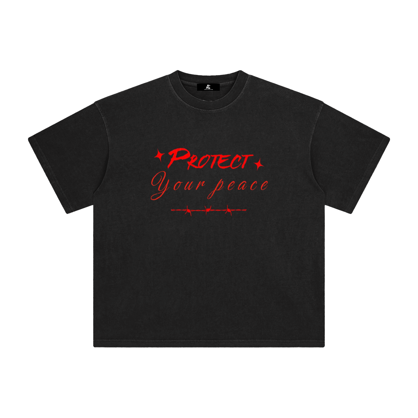 PROTECT YOUR PEACE WASHED OVERSIZED TEE