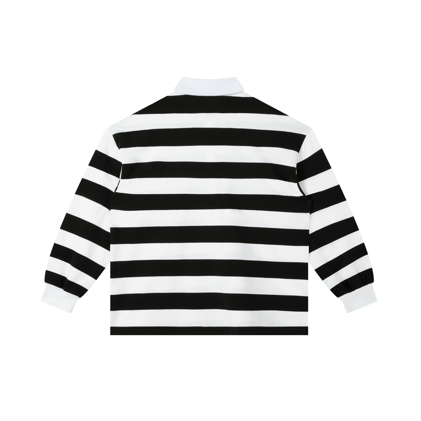 BLANK STRIPED LONGSLEEVE POLO