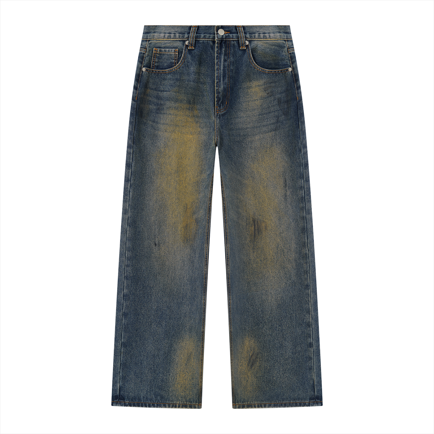 VINTAGE WASH WIDE LEG JEANS