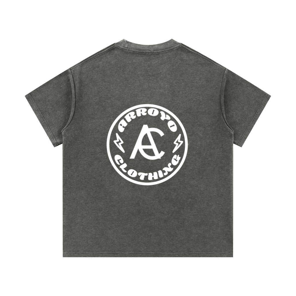AC CIRCLE DESIGN WAFFLE KNIT SHIRT