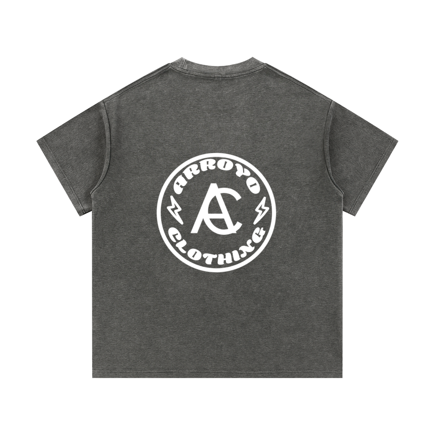 AC CIRCLE DESIGN WAFFLE KNIT SHIRT