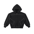 CONTRAST STITCHED CONFIDENCE BOXY ZIP UP. SIZE UP FOR A MORE TTS FIT
