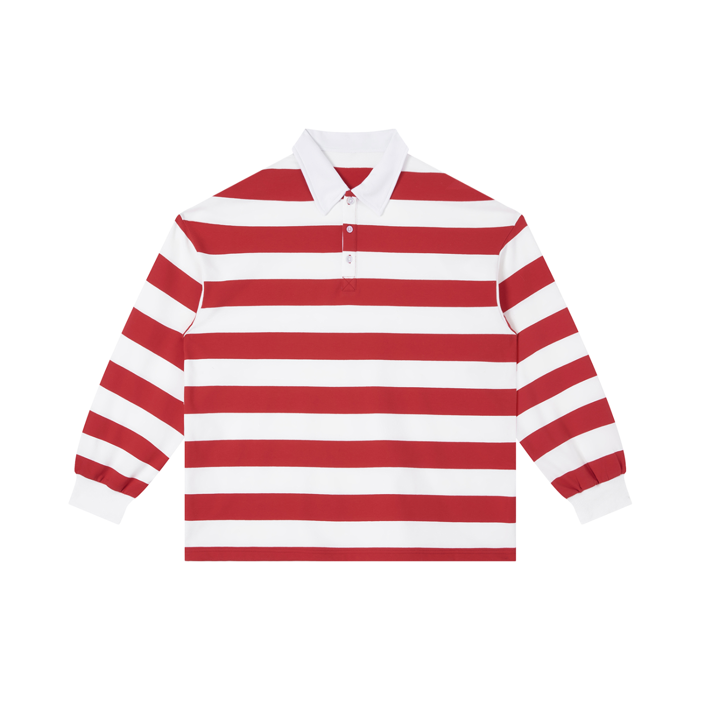 BLANK STRIPED LONGSLEEVE POLO