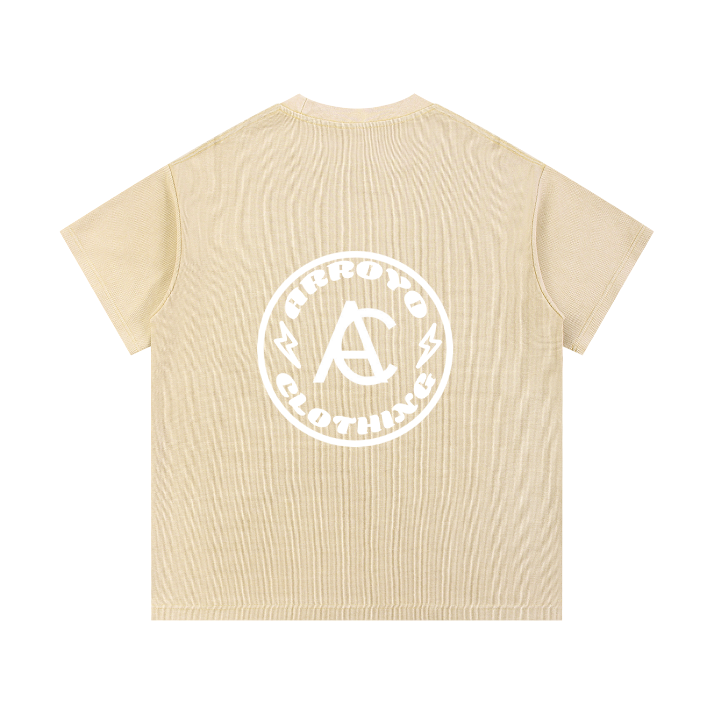 AC CIRCLE DESIGN WAFFLE KNIT SHIRT