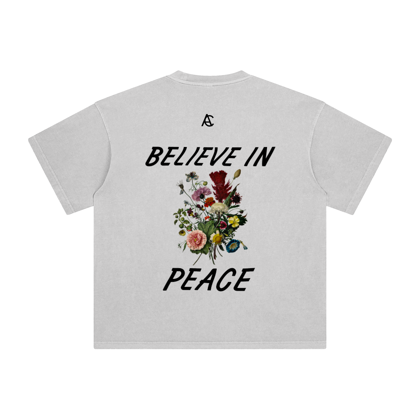 ENZYME WASHED BELIEVE IN PEACE TEE