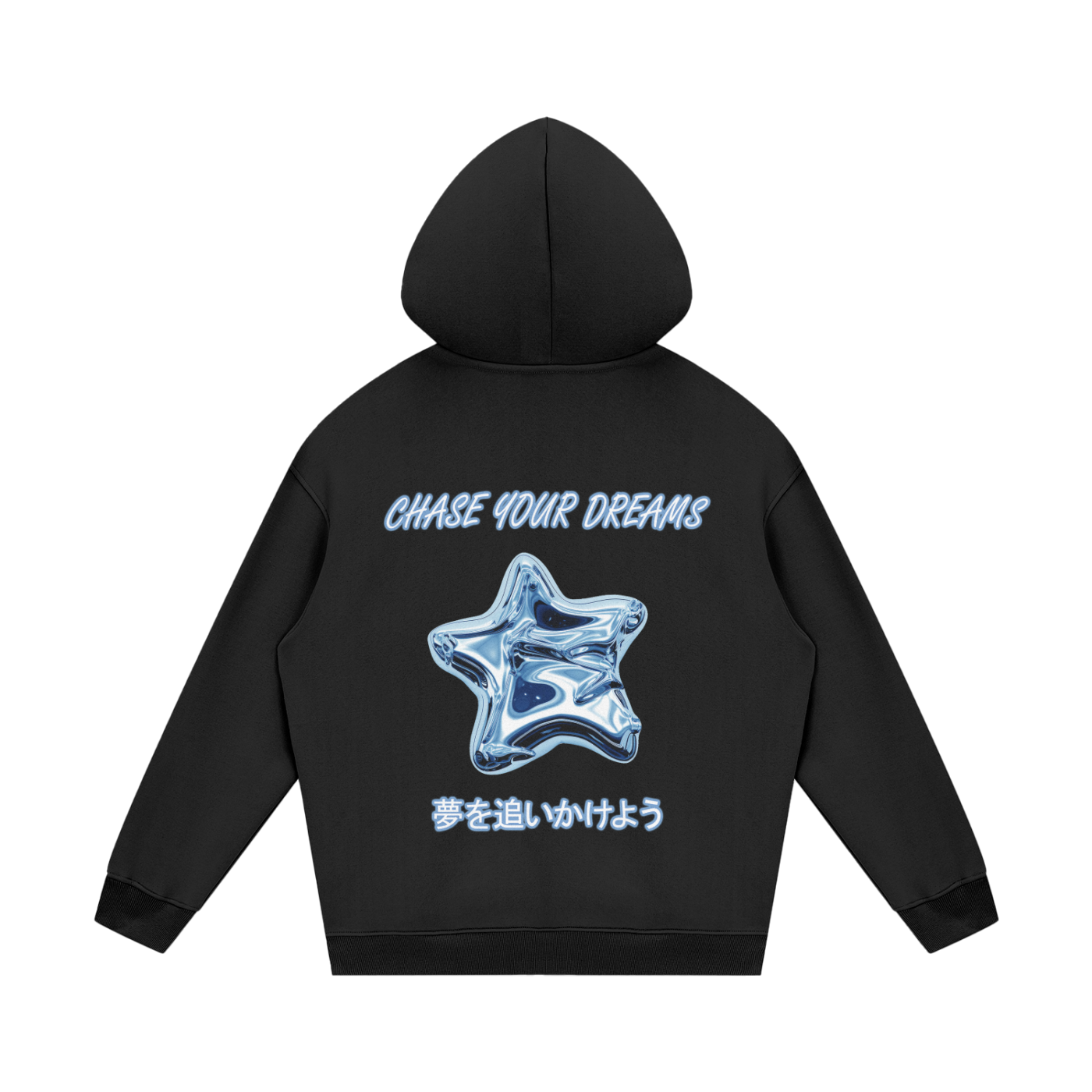 CHASE YOUR DREAMS HOODIE BLUE DESIGN