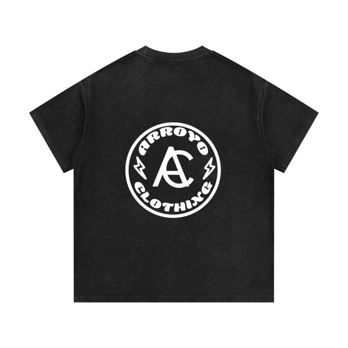 AC CIRCLE DESIGN WAFFLE KNIT SHIRT