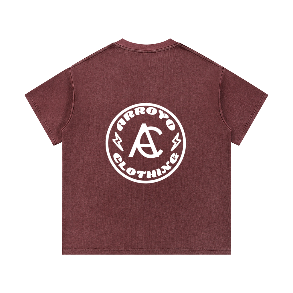 AC CIRCLE DESIGN WAFFLE KNIT SHIRT